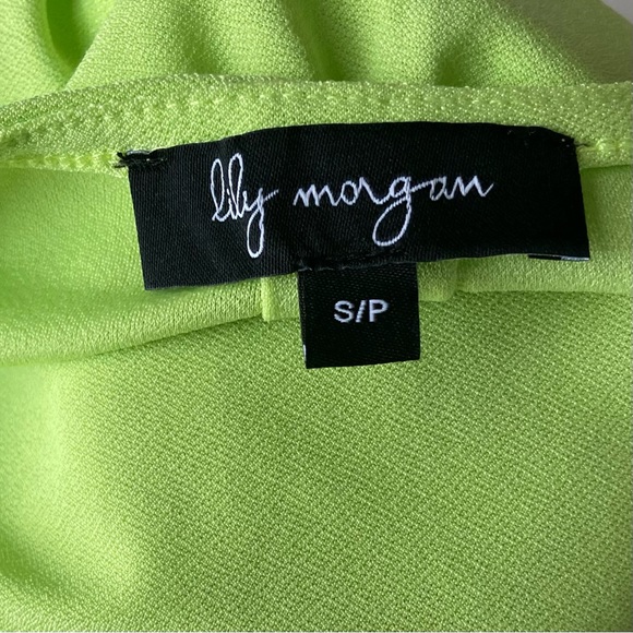 Lily Morgan women green short sleeve pullover sheer top. Size S. Used. - Picture 8 of 10